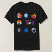 Datenschutz-Aufkleber Geschenk Signal Firefox Mone T-Shirt (Design vorne)