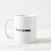 Datenschutz: Power-Aufkleber Kaffeetasse (Links)