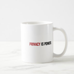 Datenschutz: Power-Aufkleber Kaffeetasse