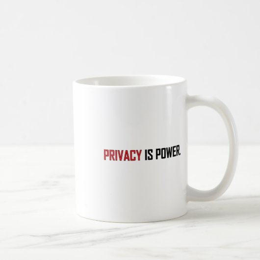 Datenschutz: Power-Aufkleber Kaffeetasse (Rechts)