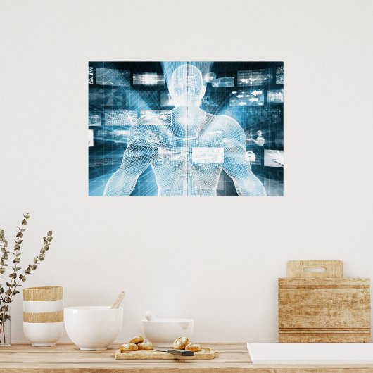 Datenschutz und Systemintegrität als Konzept Poster (Küche)