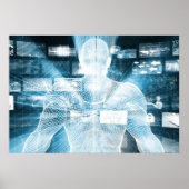 Datenschutz und Systemintegrität als Konzept Poster (Vorne)