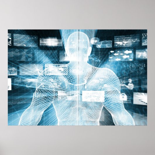 Datenschutz und Systemintegrität als Konzept Poster (Vorne)