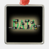 Datensicherheit Silbernes Ornament (Vorne)