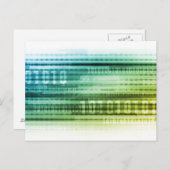 Datensicherheit über das Internet und persönliche  Postkarte (Vorne/Hinten)