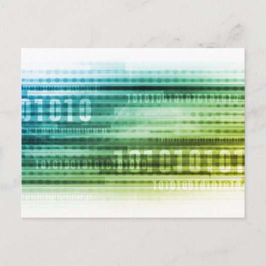 Datensicherheit über das Internet und persönliche  Postkarte (Vorderseite)