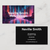 Datenströme im City Web Designer High Tech Visitenkarte (Vorne/Hinten)