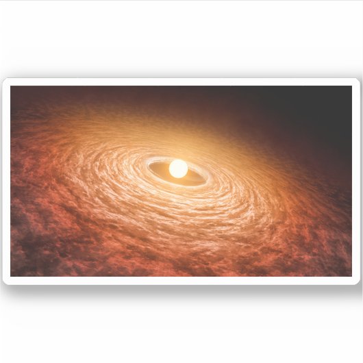 Datenträger von Material umgeben Star Fu Orionis. Aufkleber (Vorderseite)
