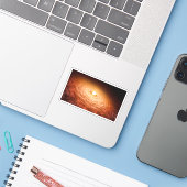 Datenträger von Material umgeben Star Fu Orionis. Aufkleber (Laptop mit iPhone)