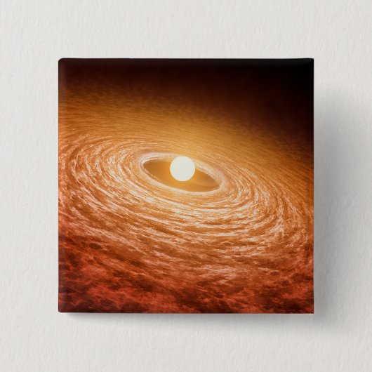 Datenträger von Material umgeben Star Fu Orionis. Button (Vorderseite)