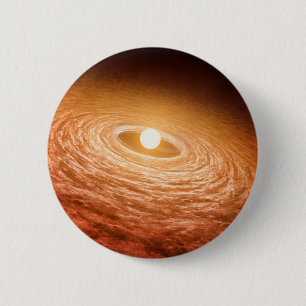 Datenträger von Material umgeben Star Fu Orionis. Button