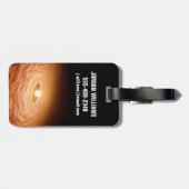 Datenträger von Material umgeben Star Fu Orionis. Gepäckanhänger (Rückseite horizontal)