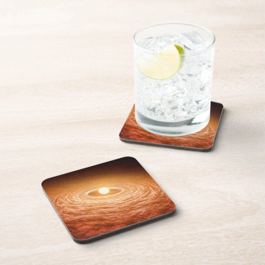 Datenträger von Material umgeben Star Fu Orionis. Getränkeuntersetzer (Rechte Seite)