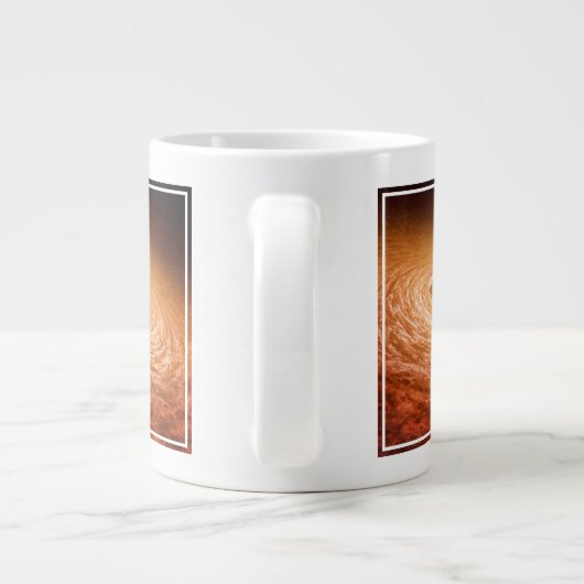 Datenträger von Material umgeben Star Fu Orionis. Jumbo-Tasse (Rückseite)