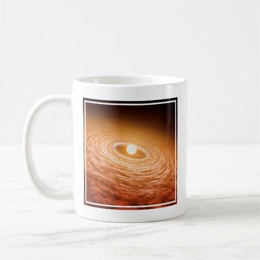 Datenträger von Material umgeben Star Fu Orionis. Kaffeetasse (Links)