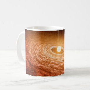 Datenträger von Material umgeben Star Fu Orionis. Kaffeetasse