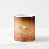 Datenträger von Material umgeben Star Fu Orionis. Kaffeetasse (Mittel)