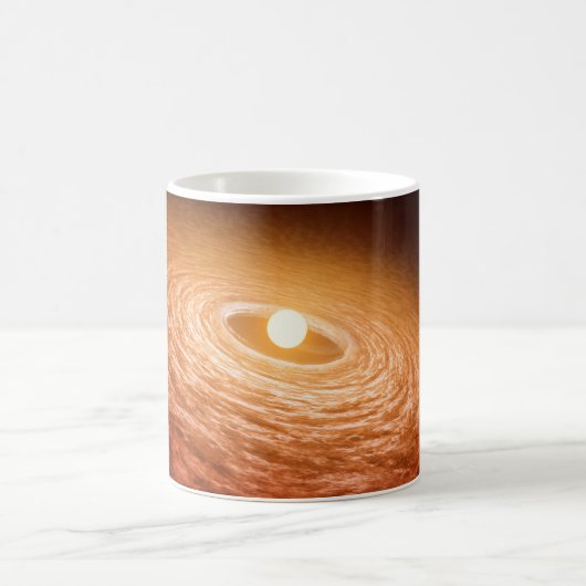 Datenträger von Material umgeben Star Fu Orionis. Kaffeetasse (Mittel)