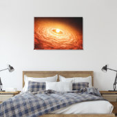 Datenträger von Material umgeben Star Fu Orionis. Leinwanddruck (Insitu (Schlafzimmer))
