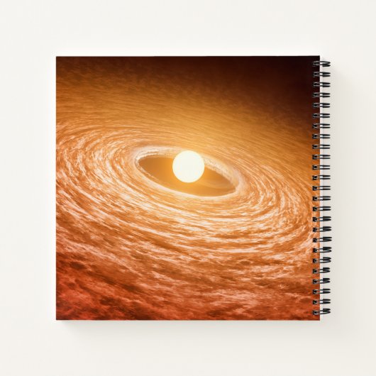 Datenträger von Material umgeben Star Fu Orionis. Notizblock (Rückseite)