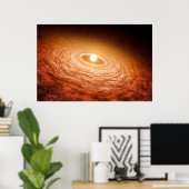 Datenträger von Material umgeben Star Fu Orionis. Poster (Heimbüro)