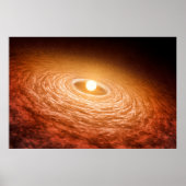 Datenträger von Material umgeben Star Fu Orionis. Poster (Vorne)