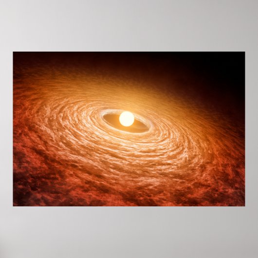 Datenträger von Material umgeben Star Fu Orionis. Poster (Vorne)