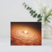 Datenträger von Material umgeben Star Fu Orionis. Postkarte (Stehend Vorderseite)