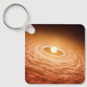 Datenträger von Material umgeben Star Fu Orionis. Schlüsselanhänger (Vorderseite)