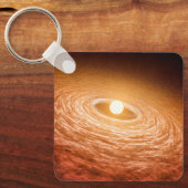 Datenträger von Material umgeben Star Fu Orionis. Schlüsselanhänger (Vorderseite)