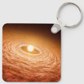 Datenträger von Material umgeben Star Fu Orionis. Schlüsselanhänger (Rückseite)