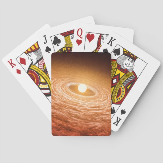 Datenträger von Material umgeben Star Fu Orionis. Spielkarten (Rückseite)