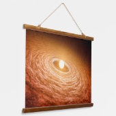 Datenträger von Material umgeben Star Fu Orionis. Wandteppich Mit Holzrahmen (Gewinkelt)