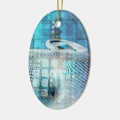 Datenwissenschaft Maschinenlernen mit dem Gehirn Keramik Ornament (Links)