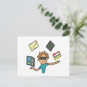 Datenwissenschaft Postkarte (Stehend Vorderseite)