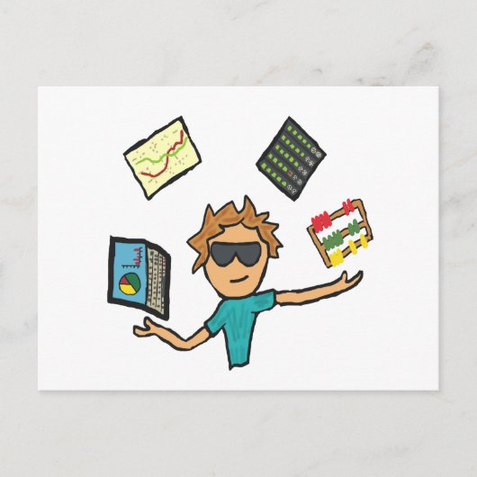Datenwissenschaft Postkarte (Vorderseite)