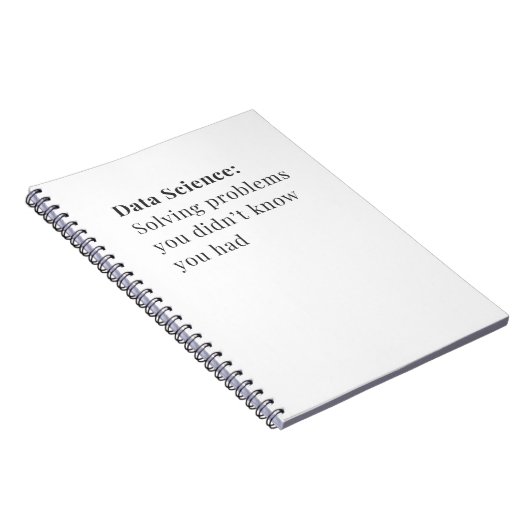 Datenwissenschaften lösen Probleme Notebook Notizblock (Rechte Seite)