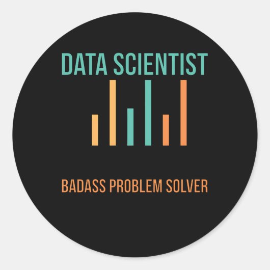 Datenwissenschaften - Problemlösungsdaten Runder Aufkleber (Vorderseite)
