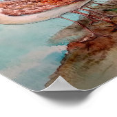 Dates, Watercolor Sandpiper Shore Beach Bird Art Poster (Ecke)