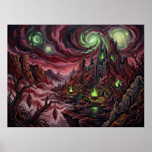 Dathomir Sternennacht Sci-Fi-Landschaft Poster