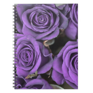 datieren lila Rosen-Rosen des Blumenstraußes uAwg Notizblock
