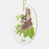 Datiert, Custom Bunny Rabbit Ziertier Keramik Ornament (Links)