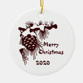 Datiert von allen uns Nuts Weihnachts Eichhörnchen Keramikornament (Vorne)