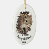 Datierte Weihnachtscreme Keramik Ornament (Rechts)