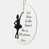 Datierte Weihnachtsfeier Schlafballett Wiederholun Keramik Ornament (Links)