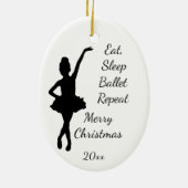 Datierte Weihnachtsfeier Schlafballett Wiederholun Keramik Ornament (Hinten)