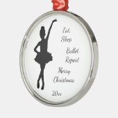 Datierte Weihnachtsfeier Schlafballett Wiederholun Ornament Aus Metall (Links)