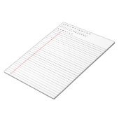 Datierter Notizblock (angewinkelt)