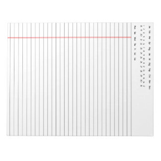 Datierter Notizblock