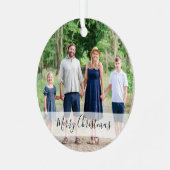 Datiertes Foto-Ornament - Sake-Geschenk Ornament Aus Metall (Vorderseite links)